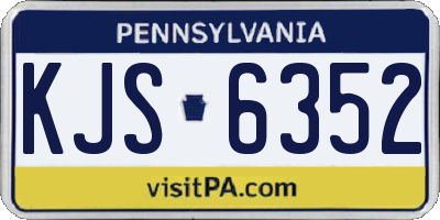 PA license plate KJS6352