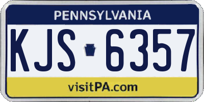 PA license plate KJS6357