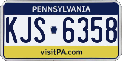 PA license plate KJS6358