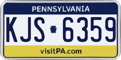 PA license plate KJS6359