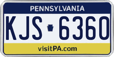 PA license plate KJS6360