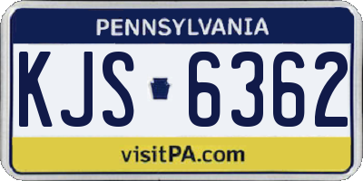 PA license plate KJS6362