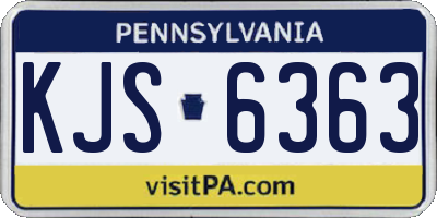 PA license plate KJS6363