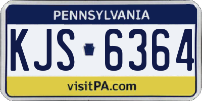 PA license plate KJS6364