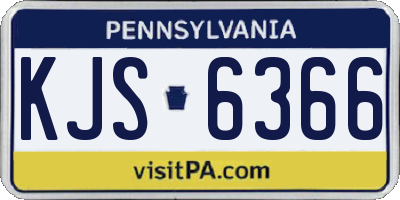 PA license plate KJS6366