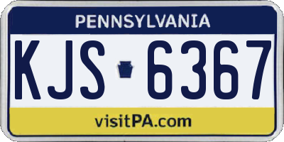 PA license plate KJS6367