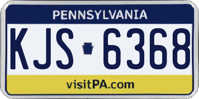PA license plate KJS6368