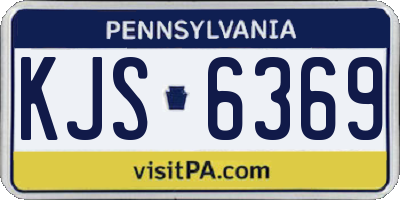 PA license plate KJS6369