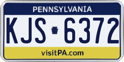 PA license plate KJS6372
