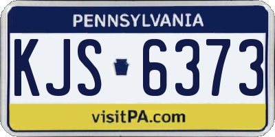 PA license plate KJS6373