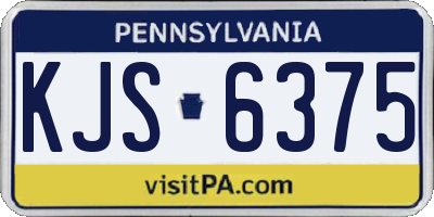 PA license plate KJS6375