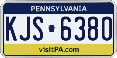 PA license plate KJS6380
