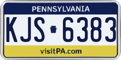 PA license plate KJS6383
