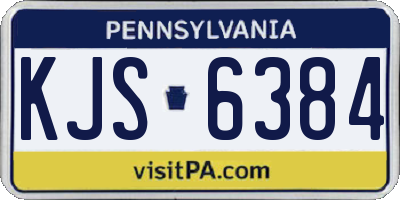 PA license plate KJS6384
