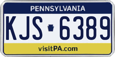 PA license plate KJS6389