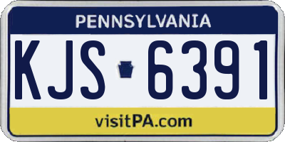 PA license plate KJS6391