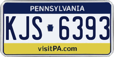 PA license plate KJS6393