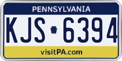PA license plate KJS6394