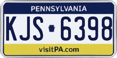 PA license plate KJS6398
