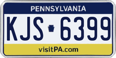 PA license plate KJS6399