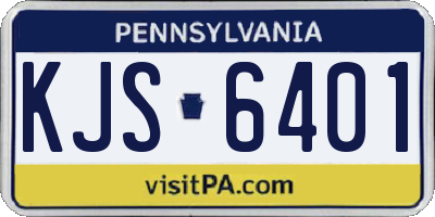 PA license plate KJS6401