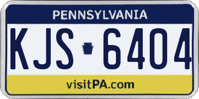 PA license plate KJS6404