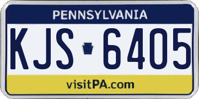 PA license plate KJS6405