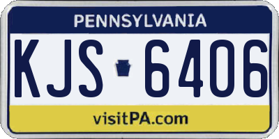 PA license plate KJS6406