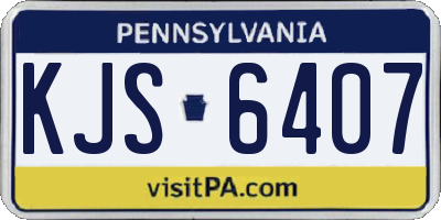 PA license plate KJS6407