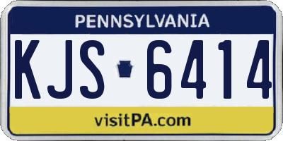 PA license plate KJS6414