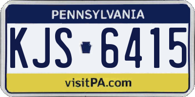 PA license plate KJS6415