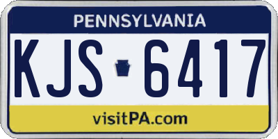 PA license plate KJS6417