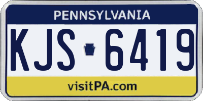 PA license plate KJS6419