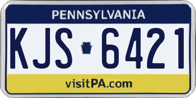 PA license plate KJS6421