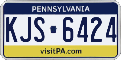 PA license plate KJS6424
