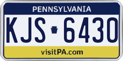 PA license plate KJS6430
