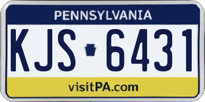PA license plate KJS6431
