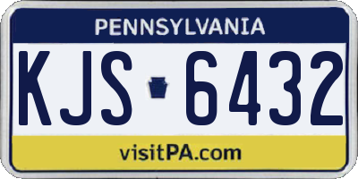 PA license plate KJS6432