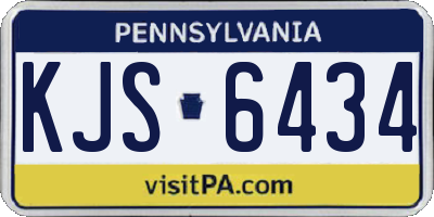 PA license plate KJS6434
