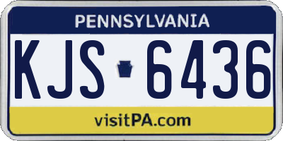 PA license plate KJS6436