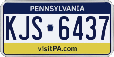 PA license plate KJS6437