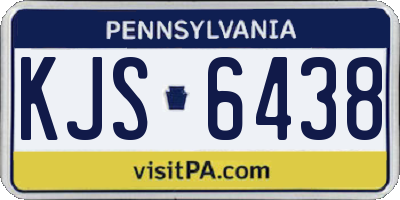 PA license plate KJS6438