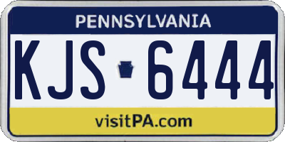 PA license plate KJS6444