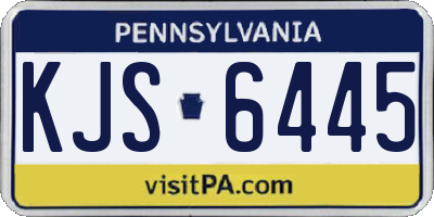 PA license plate KJS6445