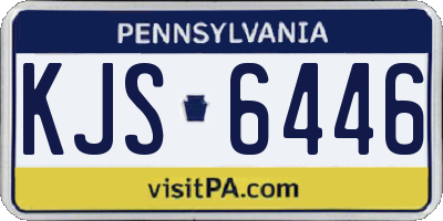 PA license plate KJS6446