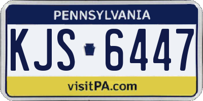 PA license plate KJS6447