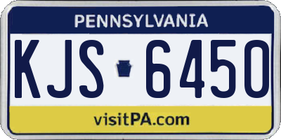 PA license plate KJS6450