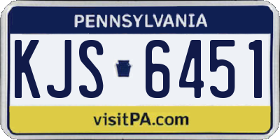 PA license plate KJS6451