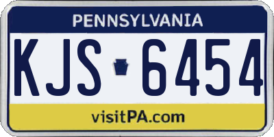 PA license plate KJS6454