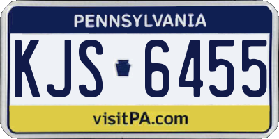 PA license plate KJS6455
